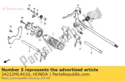 Ici, vous pouvez commander le aucune description disponible pour le moment auprès de Honda , avec le numéro de pièce 24222ML4610: