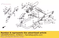 18340MZ5003, Honda, ok?adka, r. fr. dawny. rura honda vf 750 1993 1994 1995 1996 1997 1999, Nowy