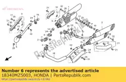 Aqui você pode pedir o capa, r. Fr. Ex. Tubo em Honda , com o número da peça 18340MZ5003: