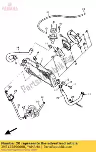 Yamaha 3HE125890000 manguera 6 - Lado inferior