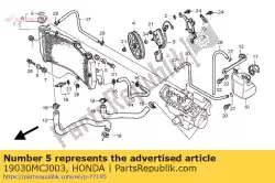 motor, ventilator van Honda, met onderdeel nummer 19030MCJ003, bestel je hier online: