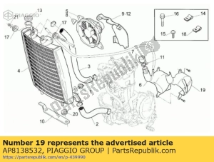 aprilia AP8138532 protection vase d expansion - La partie au fond