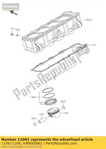 kawasaki 110611168 gasket,cylinder base zr1000-a1 - Bottom side