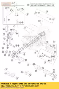 ktm 61238085200 oilfilltube cpl. - Onderkant