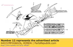 Here you can order the no description available at the moment from Honda, with part number 64221MFGG60ZA: