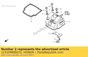 honda 12310MEB670 cubierta comp., culata - Lado inferior