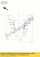 120041150, Kawasaki, soupape d'admission zx600-j1 kawasaki zx 600 1995 1996 1997 1998 1999 2000 2001 2002, Nouveau