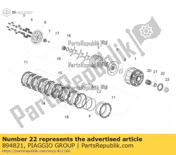 Aprilia 894821, Oliepomptandwiel z = 39, OEM: Aprilia 894821