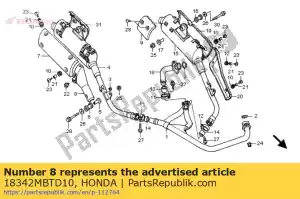 Honda 18342MBTD10 protector, r. fr. silenciador - Lado inferior