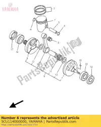 Ici, vous pouvez commander le vilebrequin assy auprès de Yamaha , avec le numéro de pièce 5CU114000000: