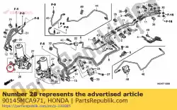 Aqui você pode pedir o parafuso, óleo, 10x10,6 em Honda , com o número da peça 90145MCA971: