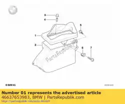 Here you can order the upper part of radio partition from BMW, with part number 46637653983: