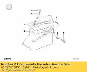 bmw 46637653983 upper part of radio partition - Bottom side