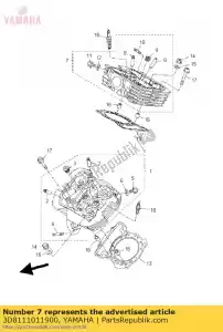 yamaha 3D8111011900 zespó? g?owicy cylindrów - Dół