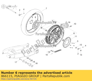 aprilia 866115 rear brake disc - Bottom side