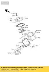 deksel, hoofd vn800-a1 van Kawasaki, met onderdeel nummer 140901551, bestel je hier online: