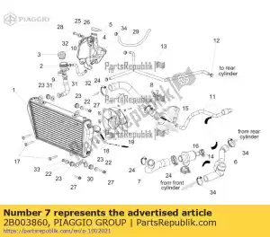 Piaggio Group 2B003860 valve-cooler tube - Bottom side