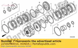 Here you can order the plate, clutch end (16) (3 from Honda, with part number 22566PA9010:
