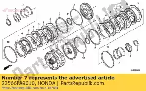 Honda 22566PA9010 plate, clutch end (16) (3 - Bottom side