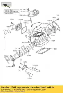 Kawasaki 130BA0522 bolt-flanged,center cove - Bottom side