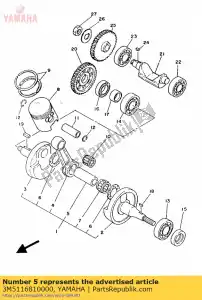 yamaha 3M5116810000 perno, manovella 1 - Il fondo