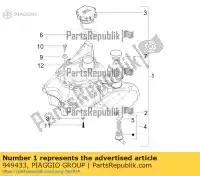 949433, Piaggio Group, serbatoio dell'olio gilera runner zapc46100, zapc46300, zapc4610001 50 2005 2006 2007 2008 2010 2016 2017 2018 2019, Nuovo