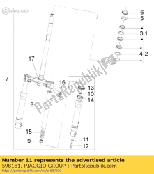 Aprilia 598181, Lavadora, OEM: Aprilia 598181