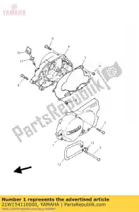 yamaha 21W154110000 pokrywa skrzyni korbowej 1 - Dół