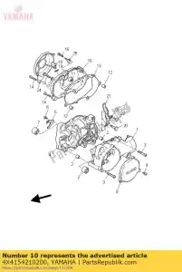 yamaha 4X4154210200 cover, crankcase 2 - Bottom side