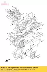 spacer, demper van Yamaha, met onderdeel nummer 5MLE53280000, bestel je hier online: