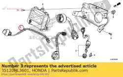 Here you can order the switch assy., headlight from Honda, with part number 35120HL3601: