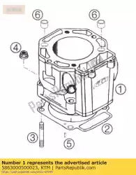 cilinder d = 102 gegoten. Sm 03 van KTM, met onderdeel nummer 5863000500023, bestel je hier online: