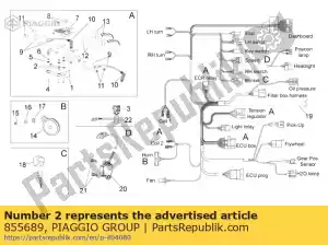 Piaggio Group 855689 control unit support plate - Bottom side