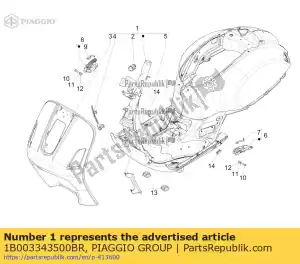 Piaggio Group 1B003343500BR karosserie - Lado inferior