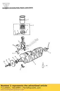triumph T1120001 conjunto de pistão - Lado inferior