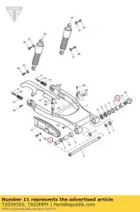 triumph T2059592 distanziale stabilizzatore esterno - Il fondo