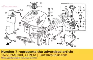 Honda 16720MATD00 stay comp,fuel pu - Bottom side