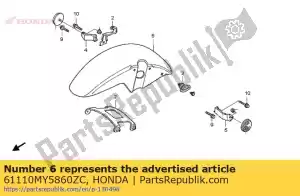 Honda 61110MY5860ZC fender * pb186 * - Lado inferior