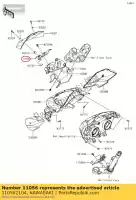 110562104, Kawasaki, soporte, visera er250cdf kawasaki  z 300 2015 2016 2017 2018, Nuevo