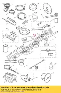 triumph T3880002 support plate, fork service - Bottom side