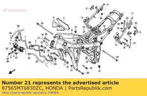 Honda 87565MT6830ZC rótulo, colo * type3 * - Lado inferior