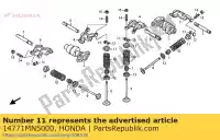 14771MN5000, Honda, retentor, mola da válvula honda gl nsa nt xl 700 1500 1988 1989 1990 1991 1992 1993 1994 1995 1996 1997 1998 1999 2000 2001 2002 2006 2007 2008 2009 2010 2011, Novo