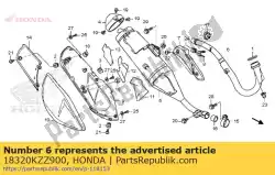 Qui puoi ordinare nessuna descrizione disponibile al momento da Honda , con numero parte 18320KZZ900: