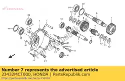 Aqui você pode pedir o engrenagem, final (38t) em Honda , com o número da peça 23432MCT000: