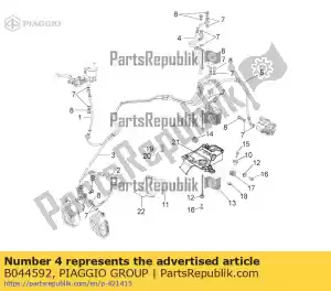 Piaggio Group B044592 tylny przewód hamulcowy pompa-hecu abs - Dół