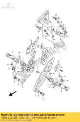 Here you can order the bar rh from Suzuki, with part number 4361132C00: