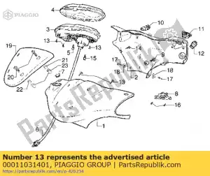 Piaggio Group 00011031401 tornillo - Lado inferior