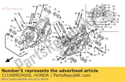 Here you can order the crank case comp,r from Honda, with part number 11100MCH000: