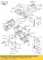 110530958, Kawasaki, steun, achteruitrijlicht kawasaki kvf750 4x4 kvf650 eps brute force 650 4x4i 750 epsgef epshef gff hff , Nieuw