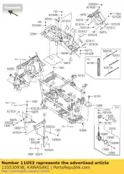 Here you can order the bracket,reverse lamp from Kawasaki, with part number 110530958: